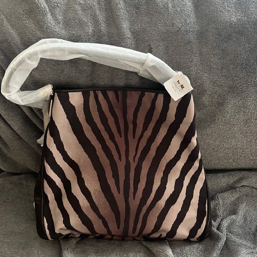 New with tags: Coach Zebra print purse